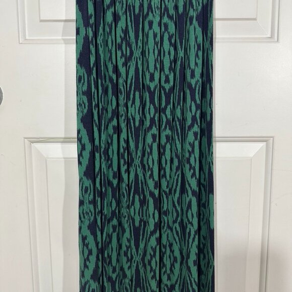 Felicity & Coco Womens Maxi Dress Small Ikat Tribal Racerback Tank Blue Green - Picture 4 of 6